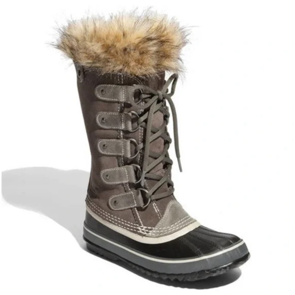 Sorel Dark Brown and Black Fur-Trimmed Boots